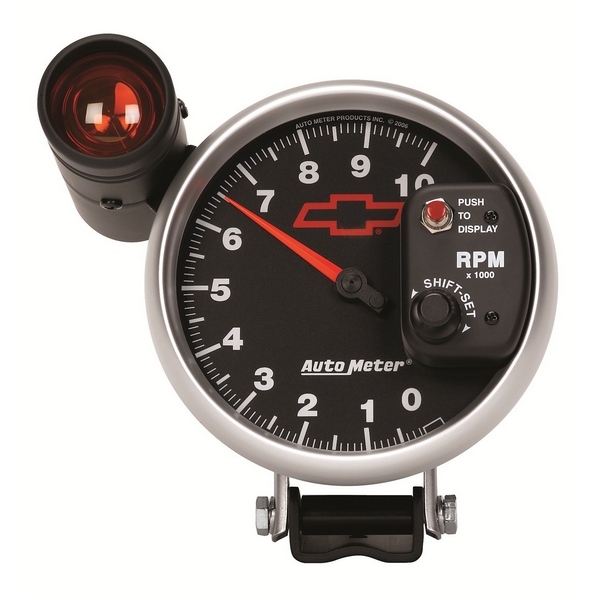 5" PEDESTAL TACHOMETER, 0-10,000 RPM, GM BLACK